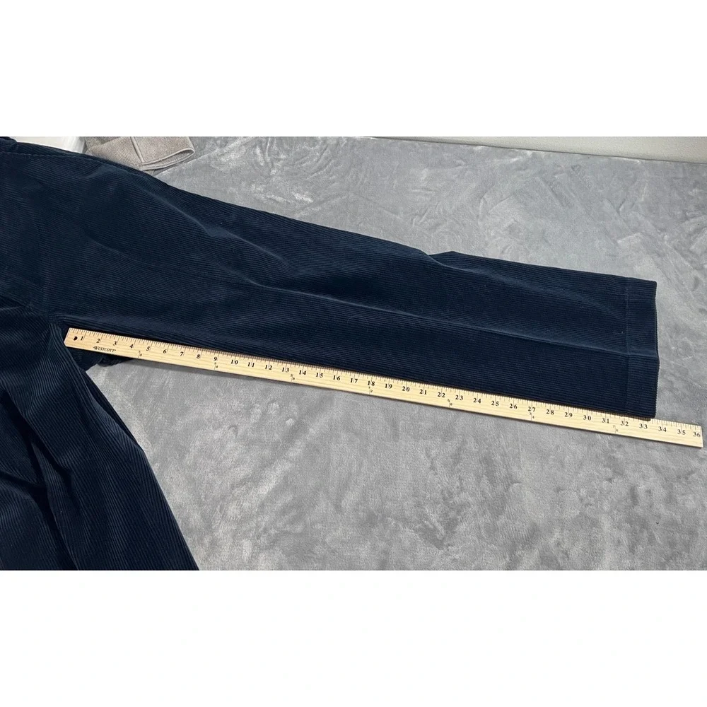 Polo Ralph Laure Preston Corduroy Pants Mens 36x34 Navy Blue Straight Chino